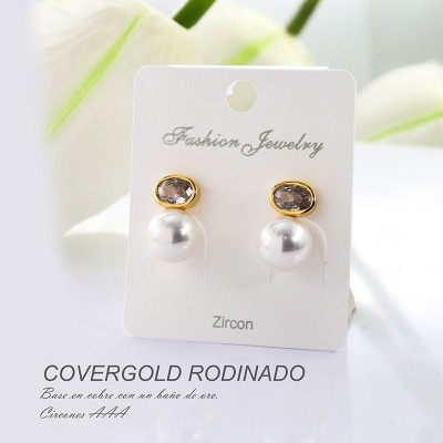 Aretes en covergold rodinado