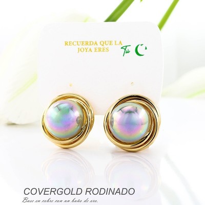 Aretes en covergold rodinado