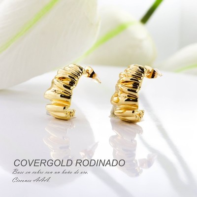 Aretes en covergold rodinado