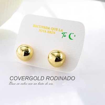 Aretes en covergold rodinado