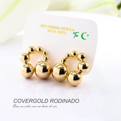 Aretes en covergold rodinado