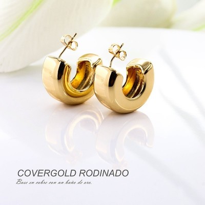 Aretes en covergold rodinado