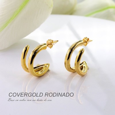 Aretes en covergold rodinado