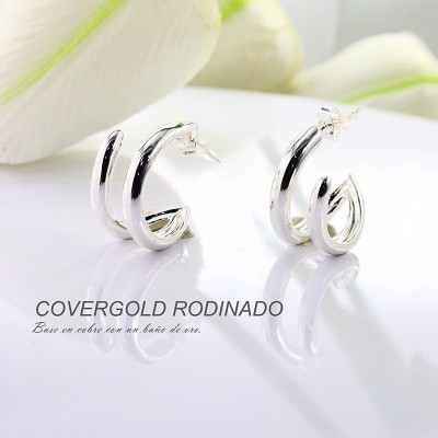 Aretes en covergold rodinado