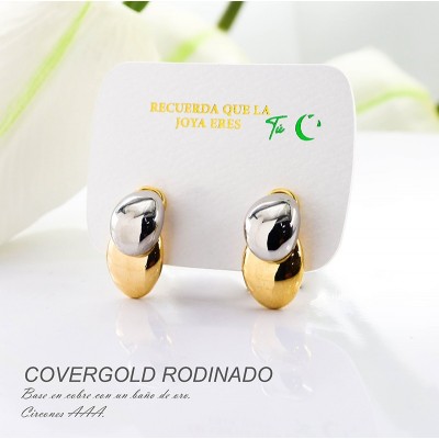 Aretes en covergold rodinado