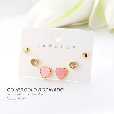 Aretes en covergold rodinado