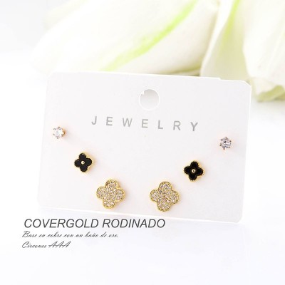 Aretes en covergold rodinado
