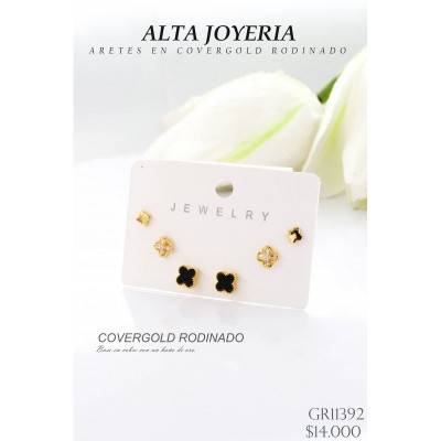 Aretes en covergold rodinado
