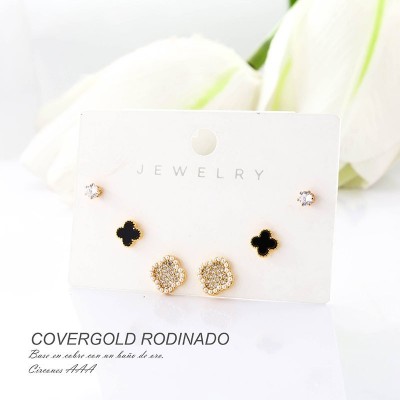 Aretes en covergold rodinado