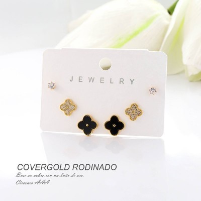 Aretes en covergold rodinado