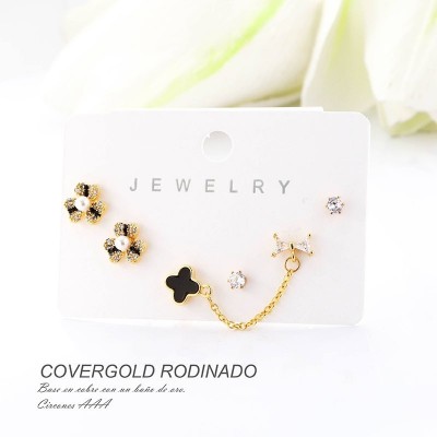 Aretes en covergold rodinado