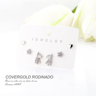 Aretes en covergold rodinado