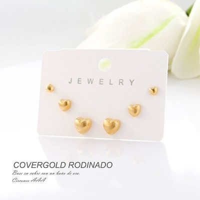 Aretes en covergold rodinado