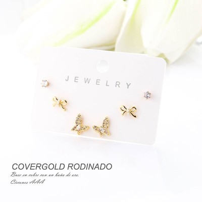 Aretes en covergold rodinado