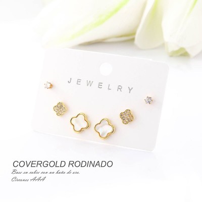Aretes en covergold rodinado