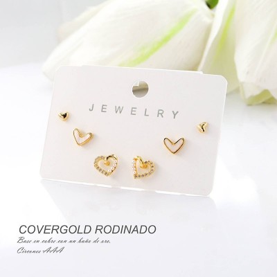 Aretes en covergold rodinado