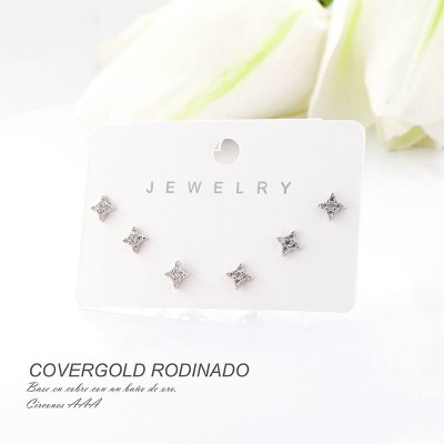 Aretes en covergold rodinado