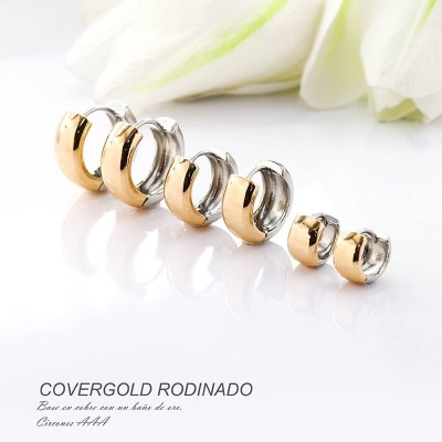 Set de candongas en covergold rodinado