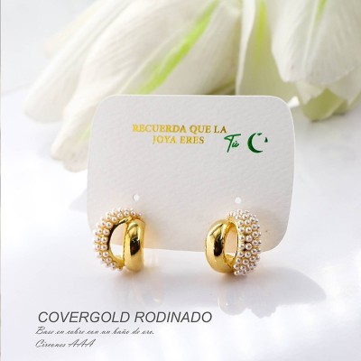 Aretes en covergold rodinado