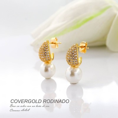 Aretes en covergold rodinado