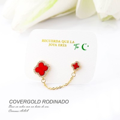 Aretes en covergold rodinado