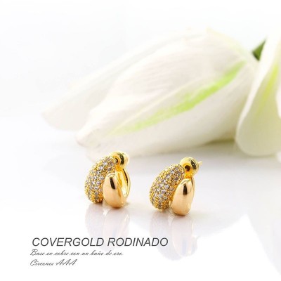 Aretes en covergold rodinado