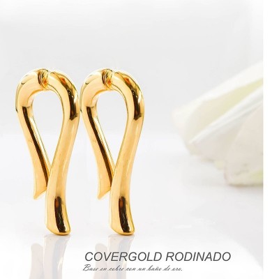 Aretes en covergold rodinado