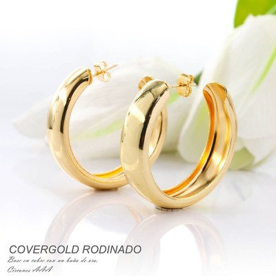 Aretes en covergold rodinado