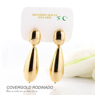 Aretes en covergold rodinado
