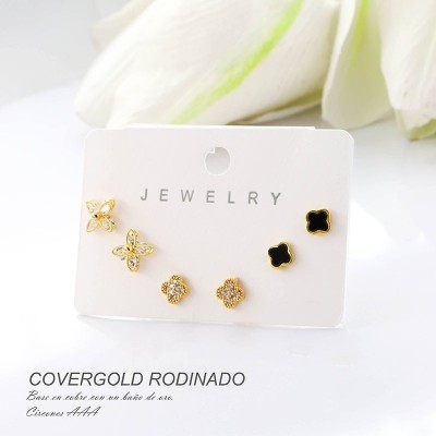 Aretes en covergold rodinado