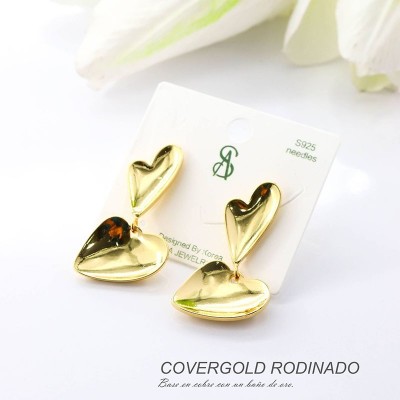 Aretes en covergold rodinado