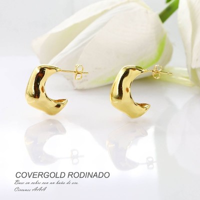 Aretes en covergold rodinado