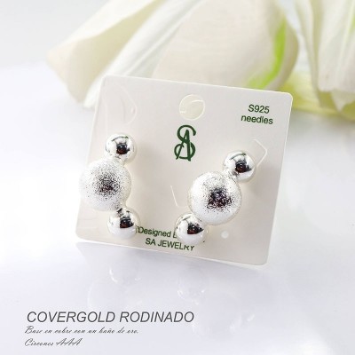 Aretes en covergold rodinado