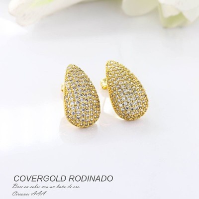 Aretes en covergold rodinado