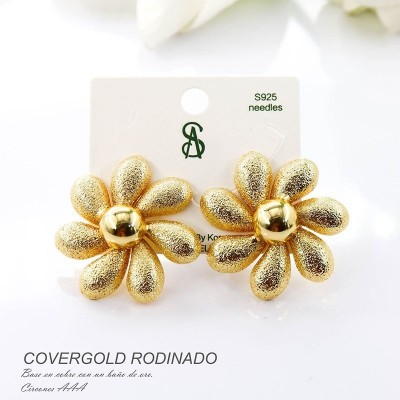 Aretes en covergold rodinado