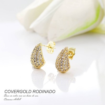 Aretes en covergold rodinado