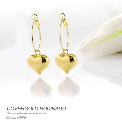 Aretes en covergold rodinado