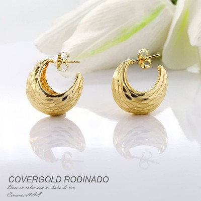 Aretes en covergold rodinado