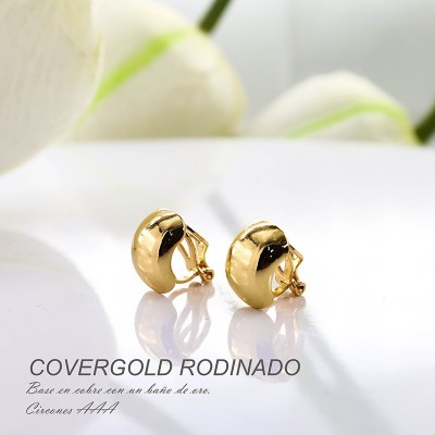 Aretes de covergold rodinado