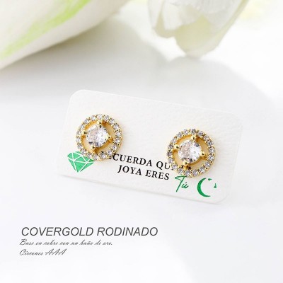Aretes en covergold rodinado