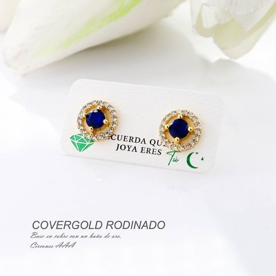 Aretes en covergold rodinado