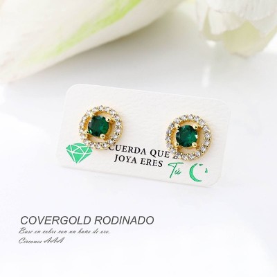 Aretes en covergold rodinado