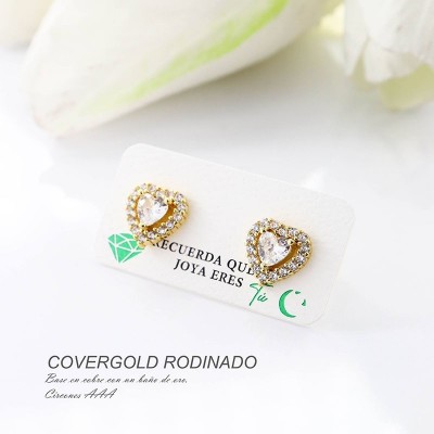 Aretes en covergold rodinado