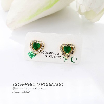 Aretes en covergold rodinado