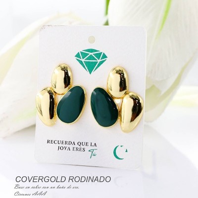 Aretes en covergold rodinado