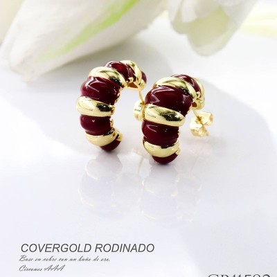 Aretes en covergold rodinado
