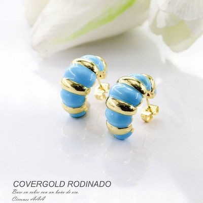 Aretes en covergold rodinado