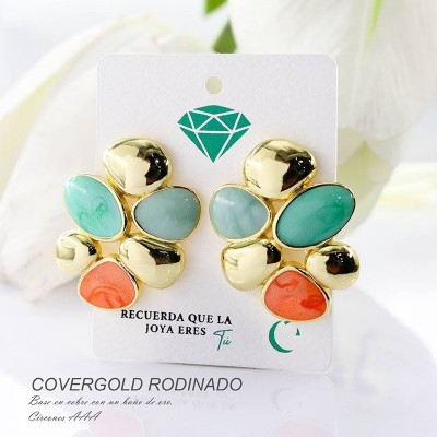 Aretes en covergold rodinado