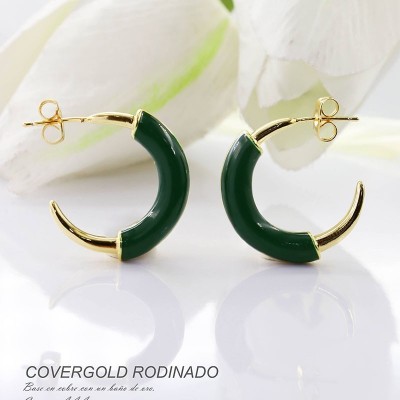 Aretes en covergold rodinado