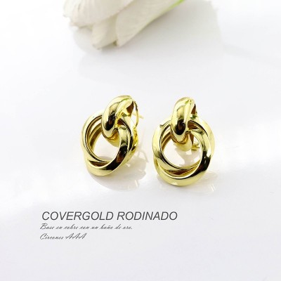Aretes en covergold rodinado